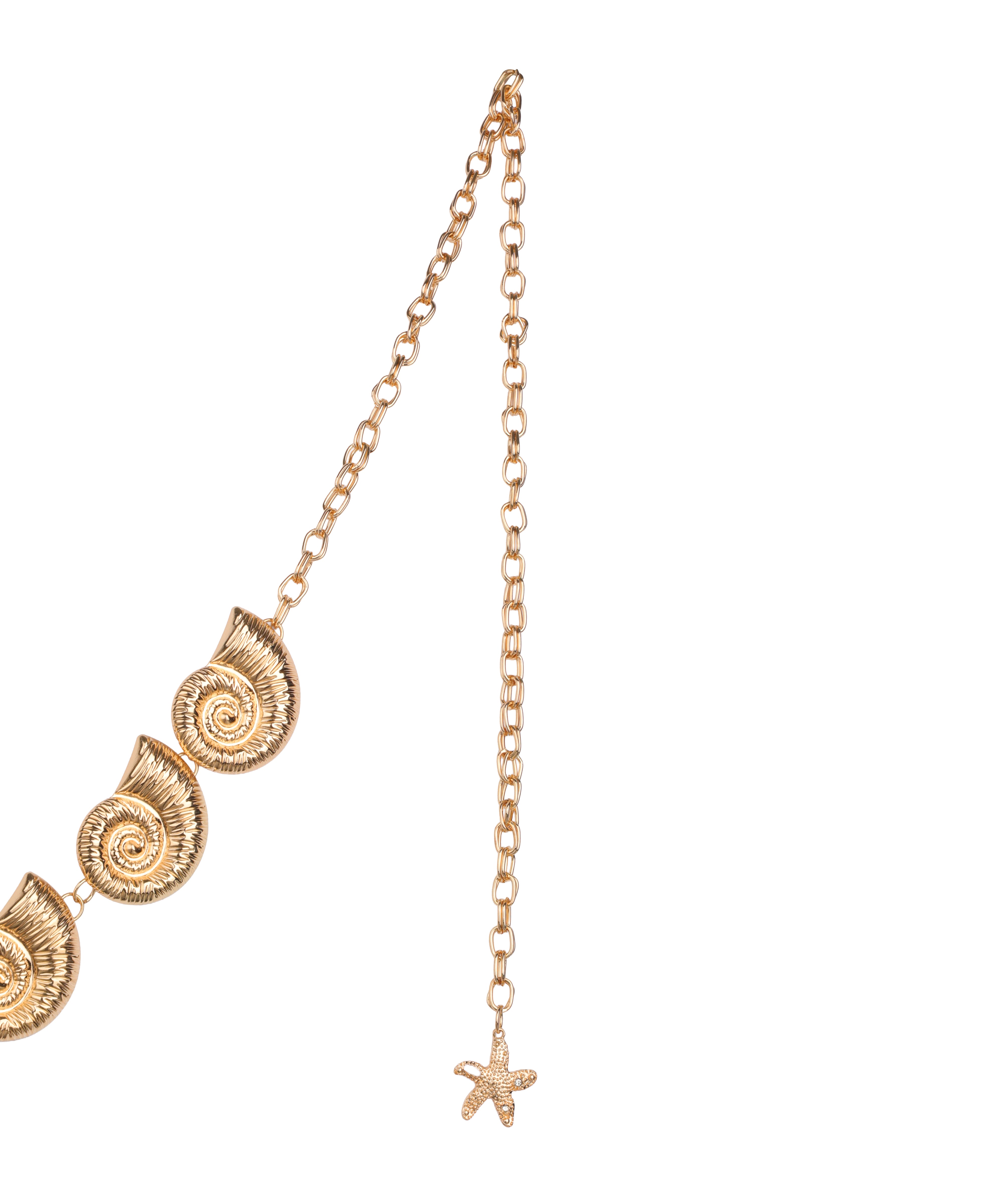 Shell Spiral Waist Chain with Starfish Charm | Stylika