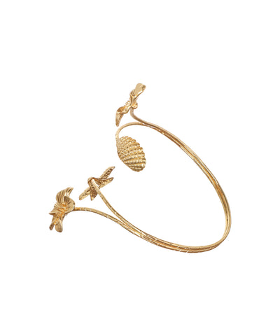 Nature-Inspired Sculpted Floral Starfish Arm Cuff | Stylika