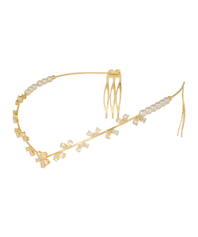 Floral Vine Motif Hair Tiara Accessory | Stylika