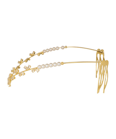 Floral Vine Motif Hair Tiara Accessory | Stylika