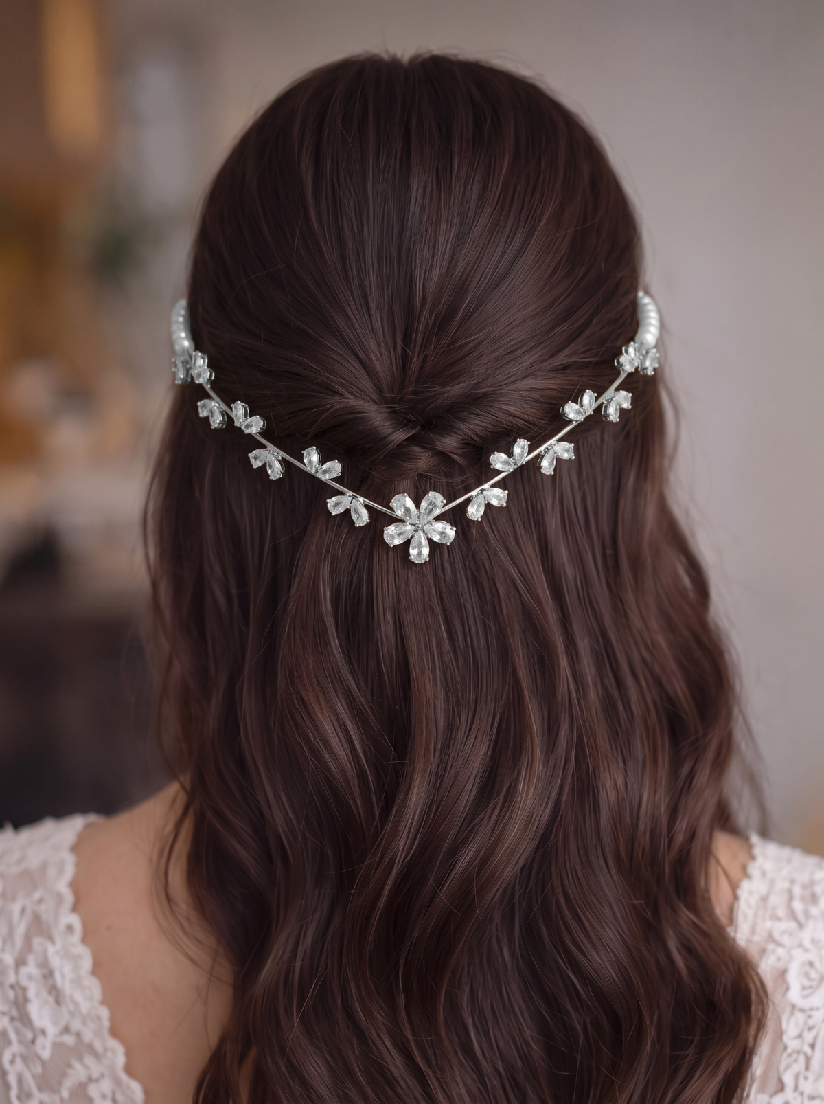 Floral Vine Motif Hair Tiara Accessory | Stylika