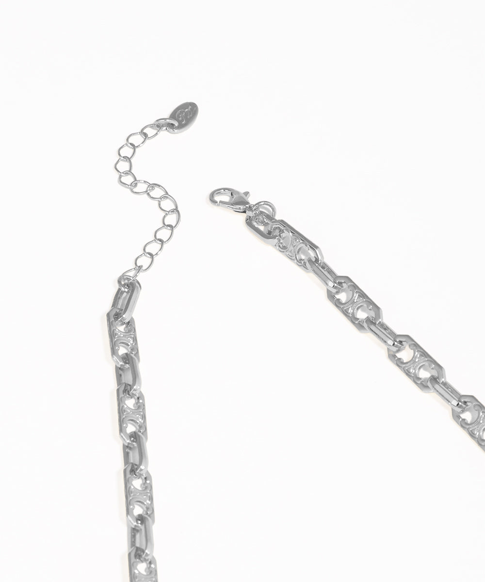 Contemporary Signature Pattern Chain Necklace | Stylika