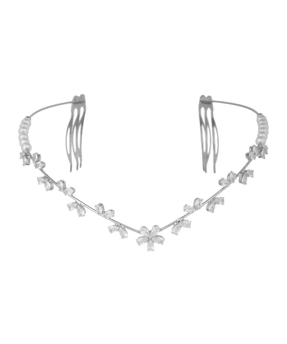 Floral Vine Motif Hair Tiara Accessory | Stylika