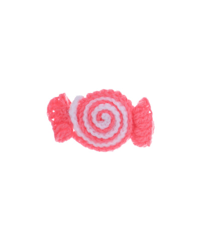 Playful Candy Swirl Crochet Hair Clip | Stylika