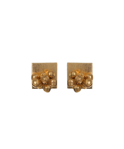 Geometric Square Cluster Necklace with Earring Set | Stylika