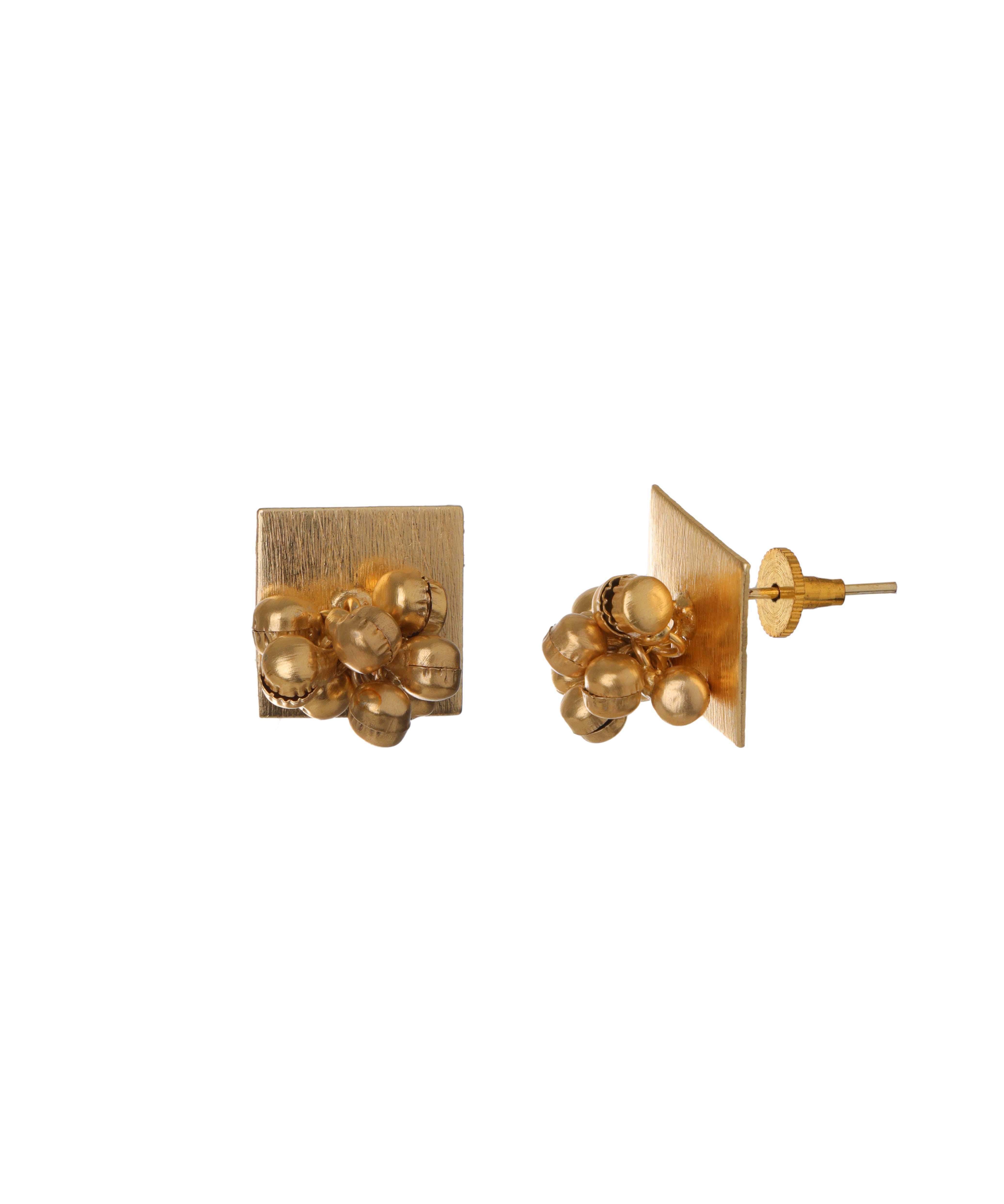 Geometric Square Cluster Necklace with Earring Set | Stylika