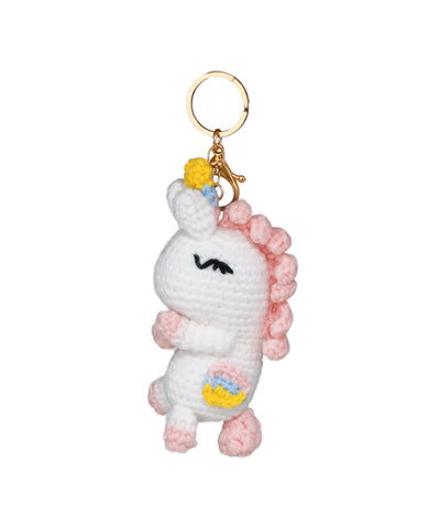 Whimsical Unicorn Design Crochet Bag Charm | Stylika