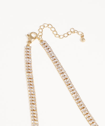 Multi-Strand Teardrop Statement Necklace with Earrings | Stylika