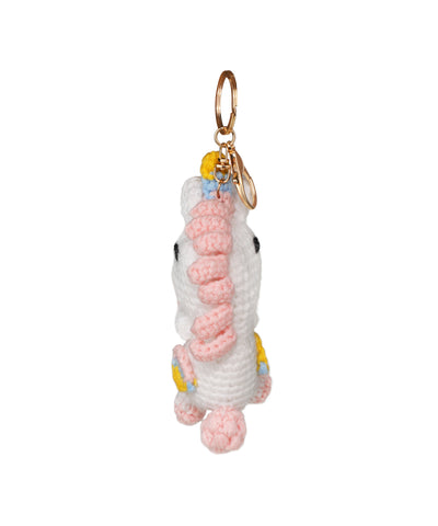 Whimsical Unicorn Design Crochet Bag Charm | Stylika
