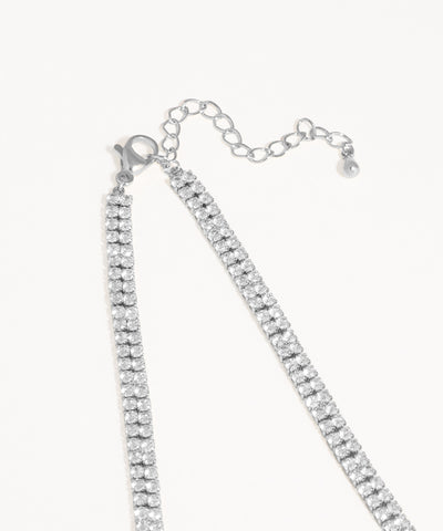 Multi-Strand Teardrop Statement Necklace with Earrings | Stylika