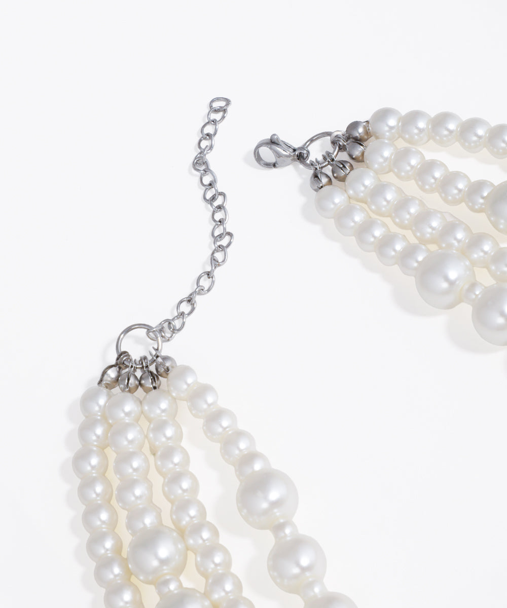 Cascading Multi-Strand Statement Necklace | Stylika