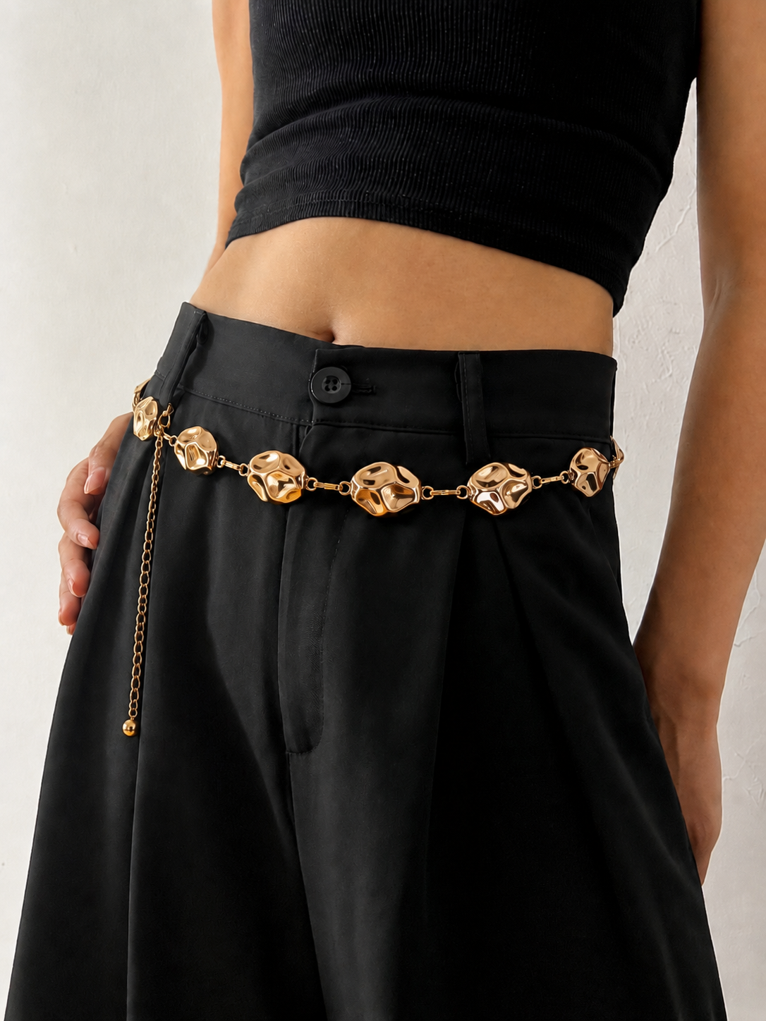 Sculpted Organic Link Waist Chain | Stylika