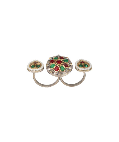 Petal Medallion Trio Ring | Stylika