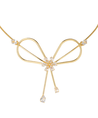 Bow and Floral Detail Tiara Headpiece | Stylika