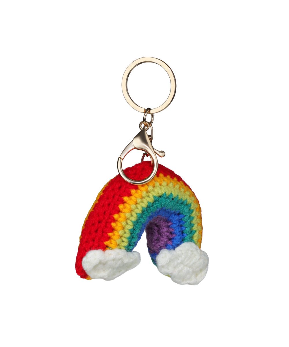 Whimsical Rainbow Crochet Bag Charms for Bags | Stylika