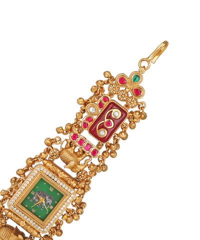 Gajratna Regal Heritage Bracelet Watch (Ruby) | Stylika 