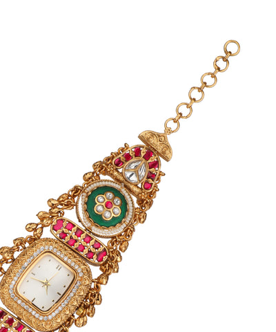 Crafted Heritage Watch (Ruby + Green)| Stylika