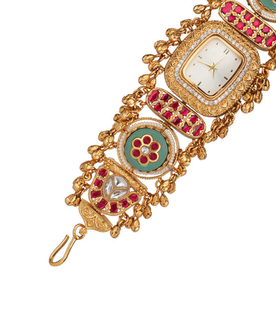 Urmila Heritage Watch (Mint + Ruby)| Stylika