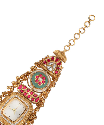 Urmila Heritage Watch (Mint + Ruby)| Stylika