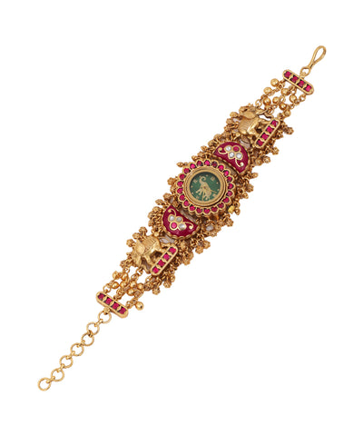 Traditional Elephant Heritage Bracelet Watch (Ruby) | Stylika