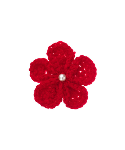 Textured Floral with Pearl Crochet Hair Clip| Stylika