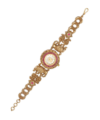Elephant ratna Heritage Bracelet Watch (Ruby) | Stylika 