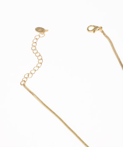 Delicate Hammered Cube Bead Snake Chain Necklace | Stylika