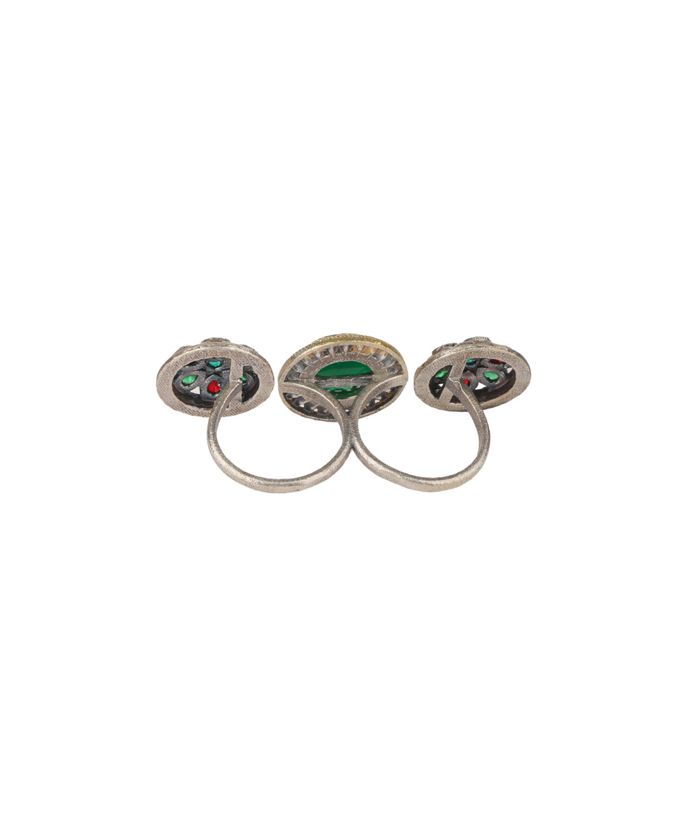 Cabochon Rosette Trio Ring | Stylika