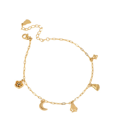 Delicate Charm Anklet with Mixed Symbols | Stylika