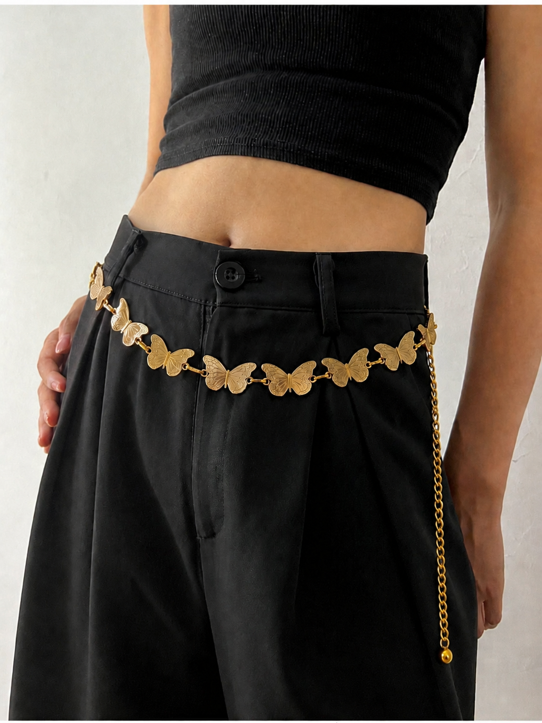 Embossed Butterfly Design Waist Chain | Stylika