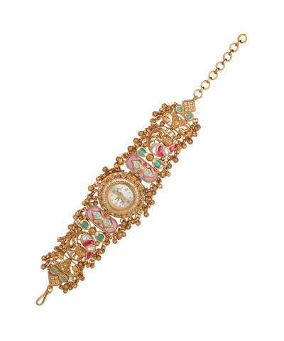 Royal Elephant Heritage Bracelet Watch (Pink+MInt) | Stylika 