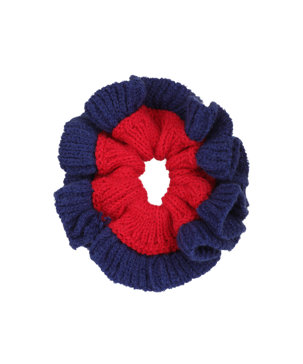 Two-Tone Knitted Scrunchie | STYLIKA