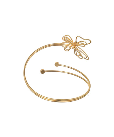 Elegant Wire Flower Open Arm Cuff for Upper Arm | Stylika
