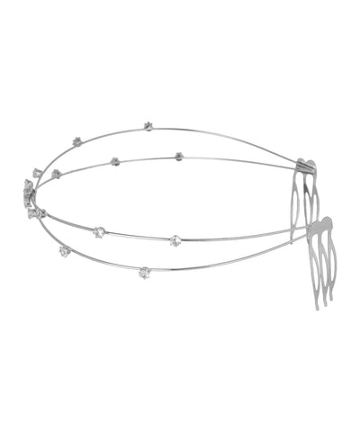 Double Band Floral Motif Tiara | Stylika