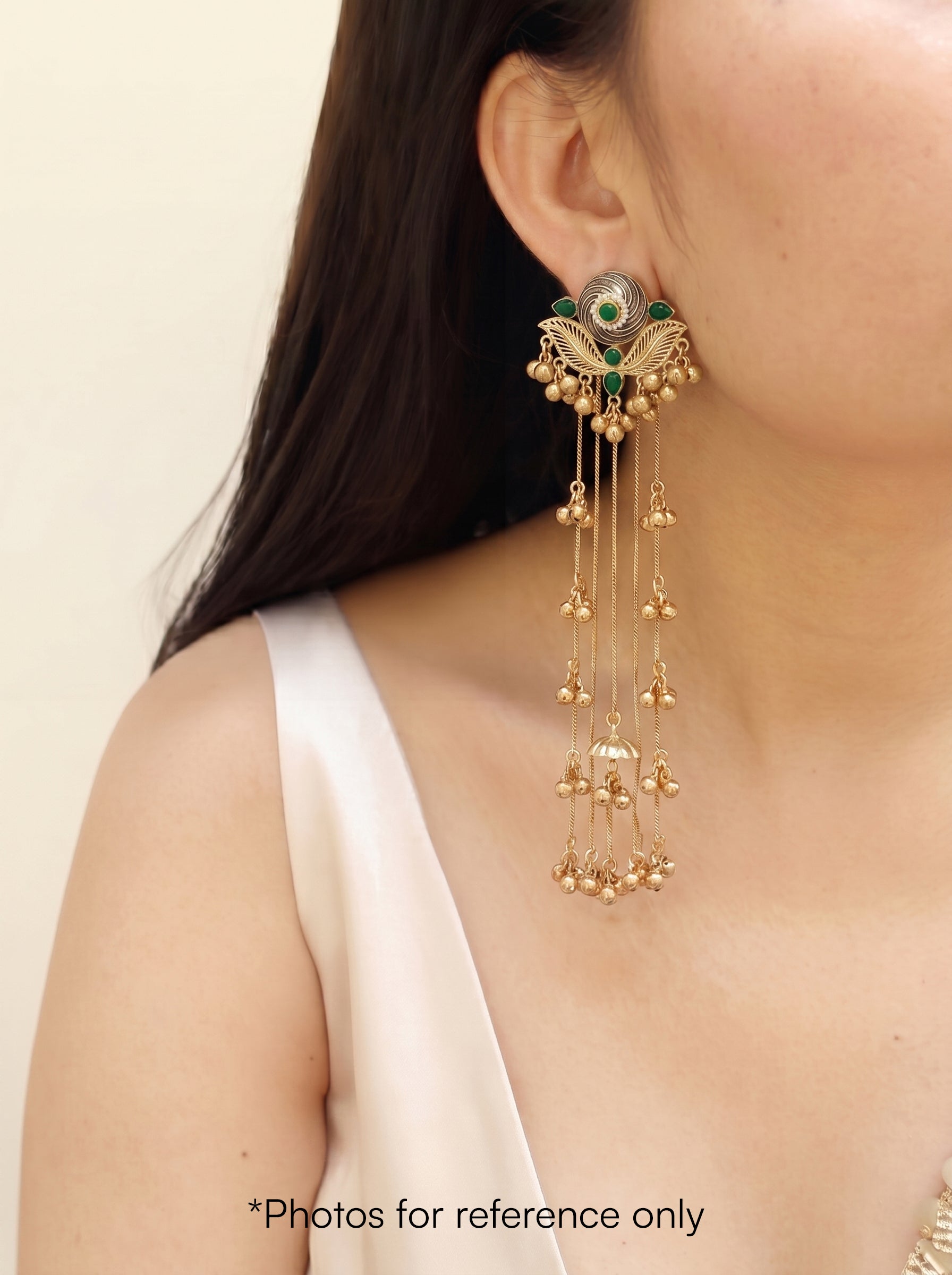Elongated Ghungroo Kashmiri Earrings | Stylika
