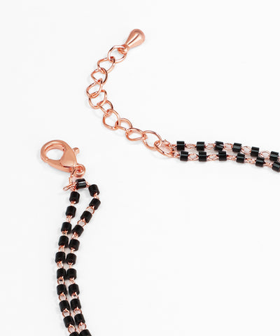 Floral Charm Double Strand Bracelet Mangalsutra | Stylika