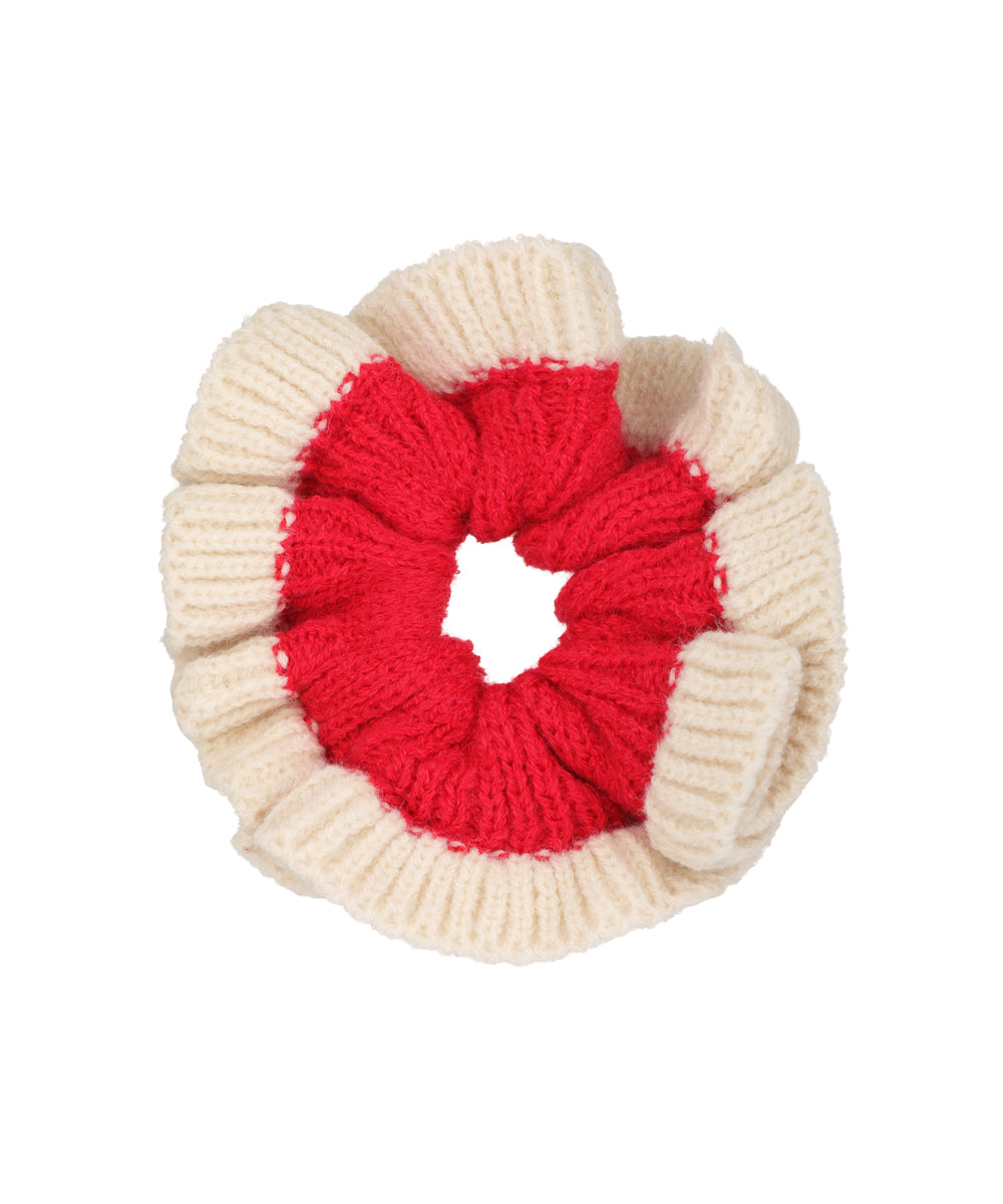 Two-Tone Knitted Scrunchie | STYLIKA