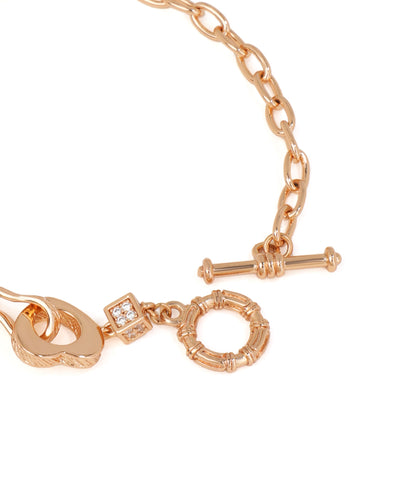 Chunky Chain Link Bracelet with Sparkle Cube Charms | Stylika