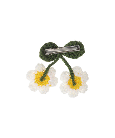 Cheerful Sunflower Motif Crochet Hair Clip | Stylika