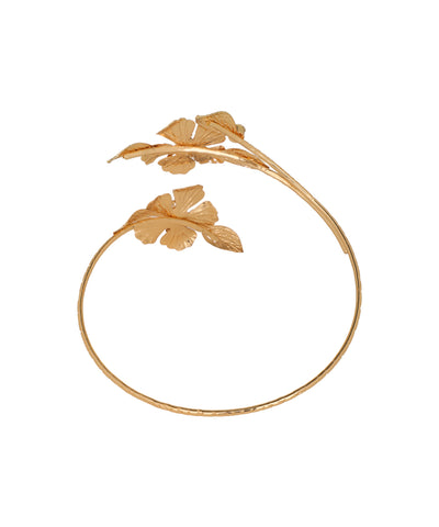 Floral And Gems Open Arm Cuff Accessory | Stylika