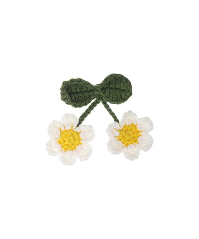 Cheerful Sunflower Motif Crochet Hair Clip | Stylika