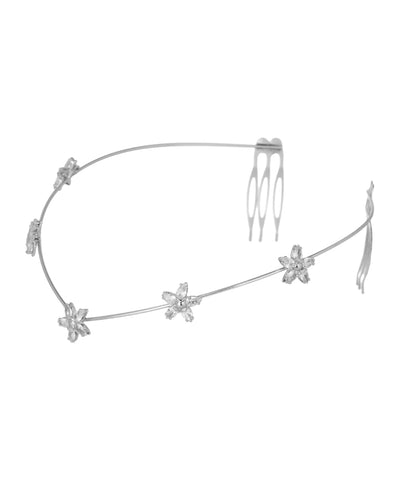 Floral Motif Crown Tiara for Special Occasions | Stylika