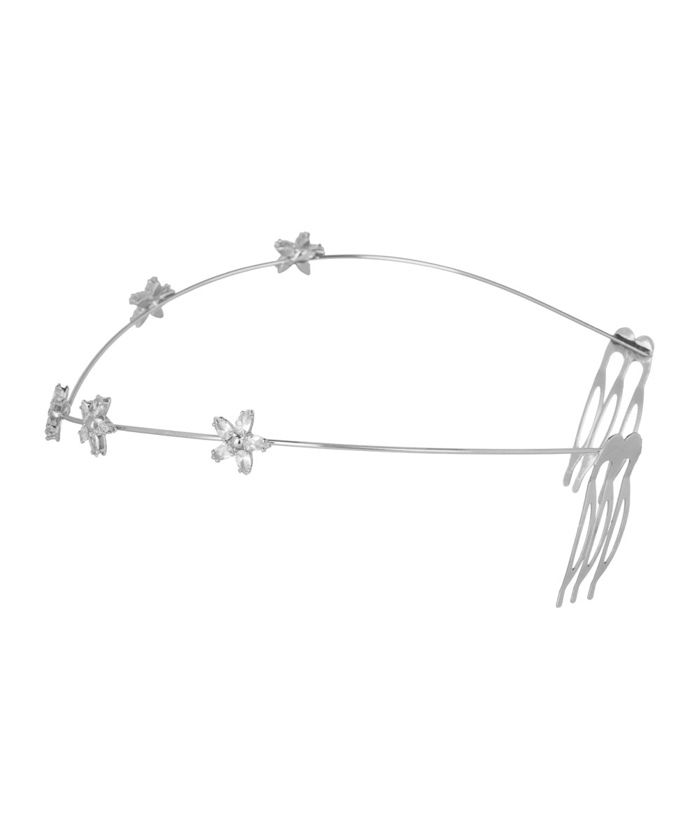 Floral Motif Crown Tiara for Special Occasions | Stylika