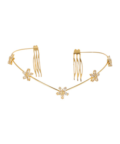 Floral Motif Crown Tiara for Special Occasions | Stylika