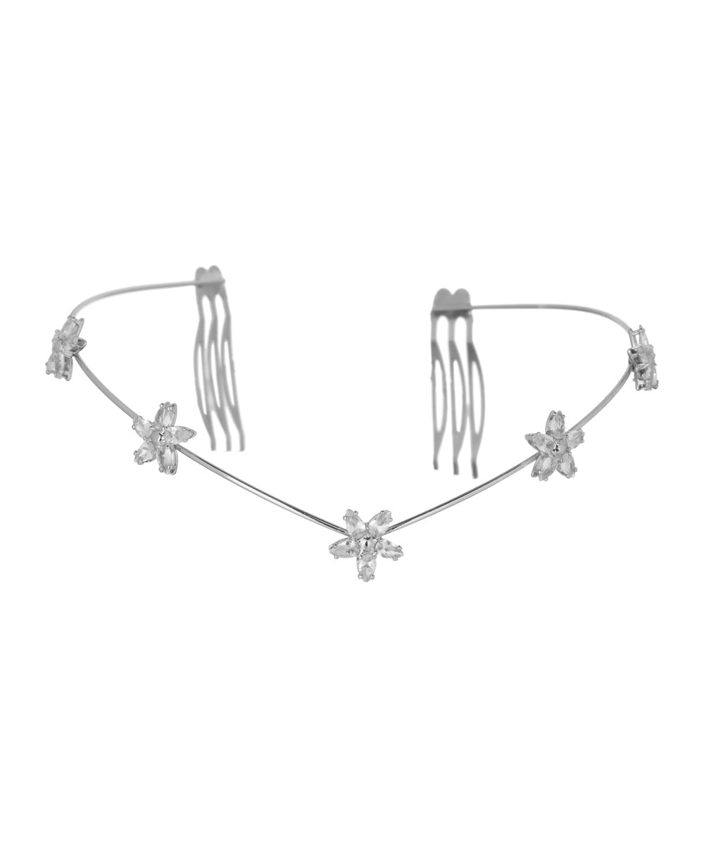 Floral Motif Crown Tiara for Special Occasions | Stylika