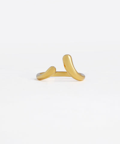 Fluid Sculptural Wave Design Open Ring | Stylika