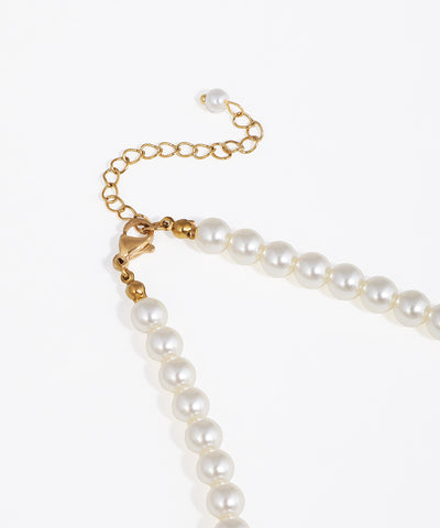 Long Beaded Necklace with Floral Sparkle Accent | Stylika