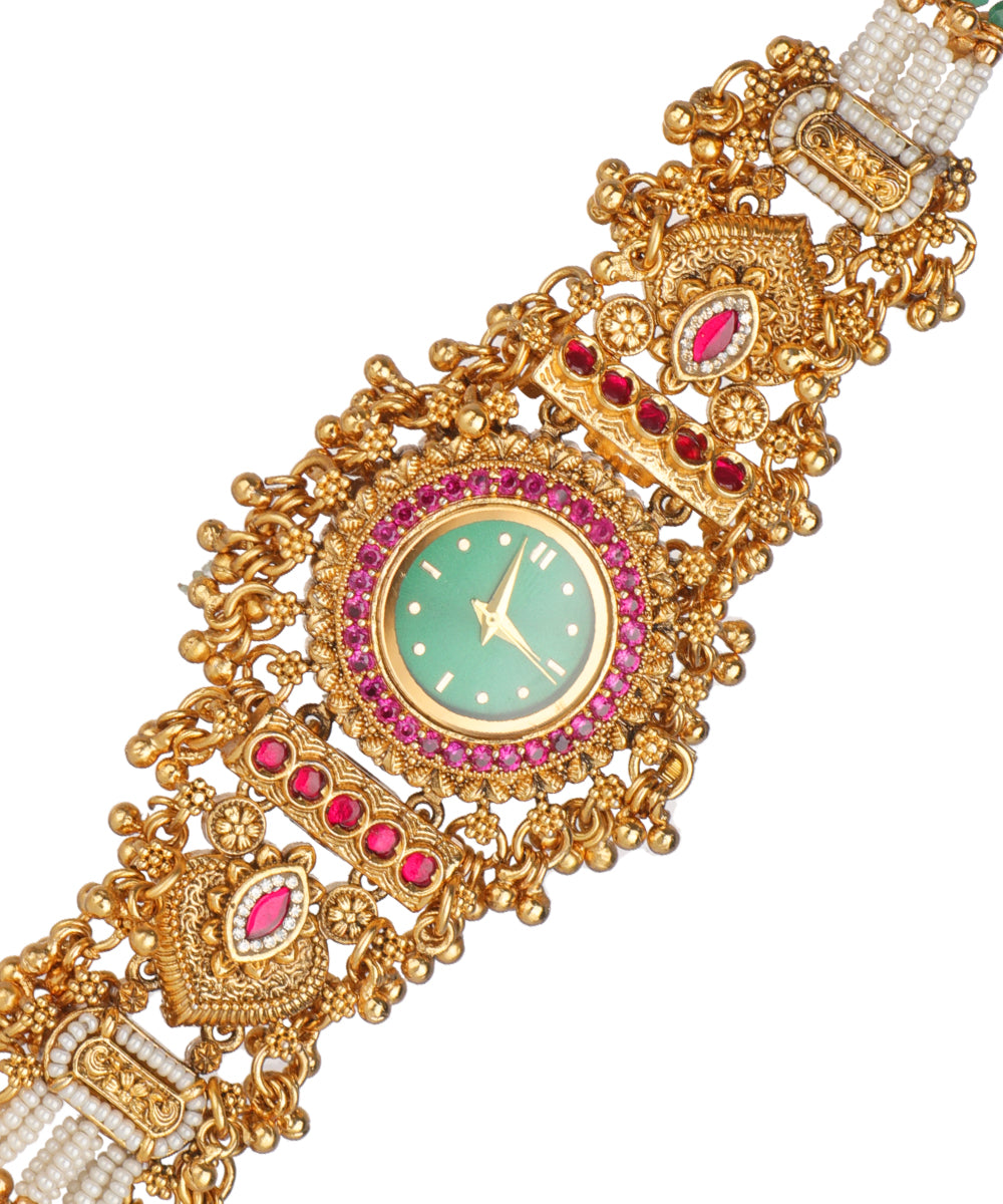 Heritage Bracelet Watch with a multi-strand beaded silhouette