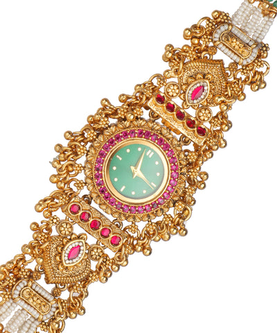 Heritage Bracelet Watch with a multi-strand beaded silhouette