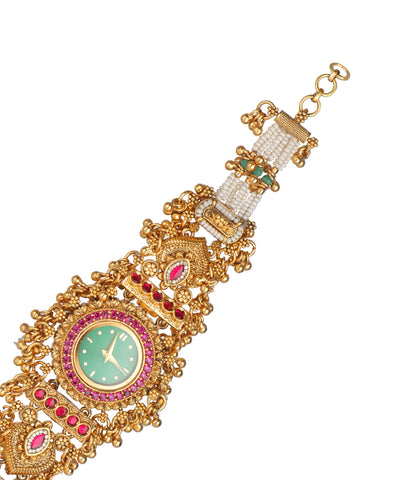 Heritage Bracelet Watch styled with festive ethnic outfits